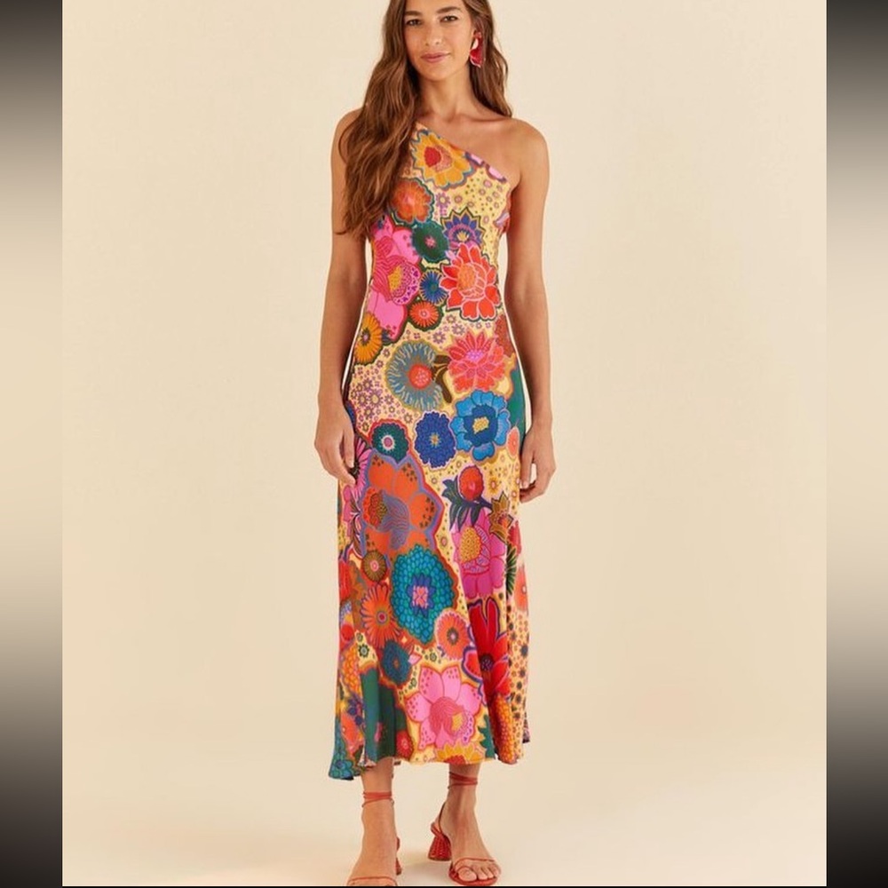 FARM Rio Retro Garden Dress Size S